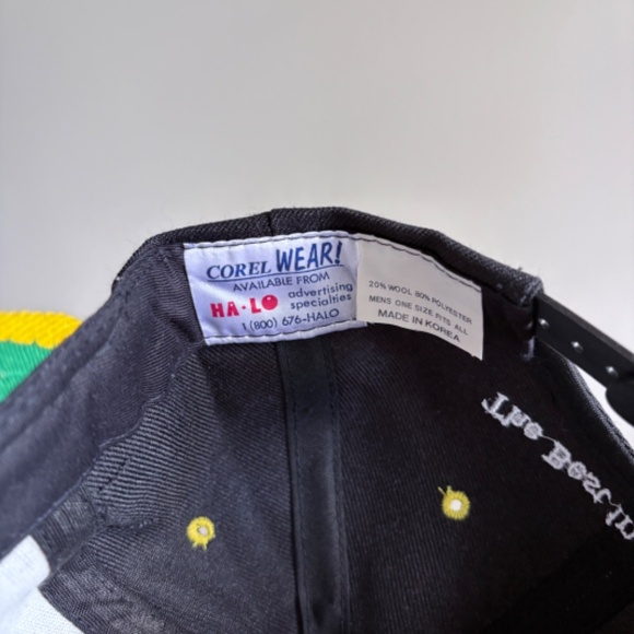 RARE COREL VENTURA Software Hat 1990's techwear vintage yellow black snapback - Picture 7 of 8